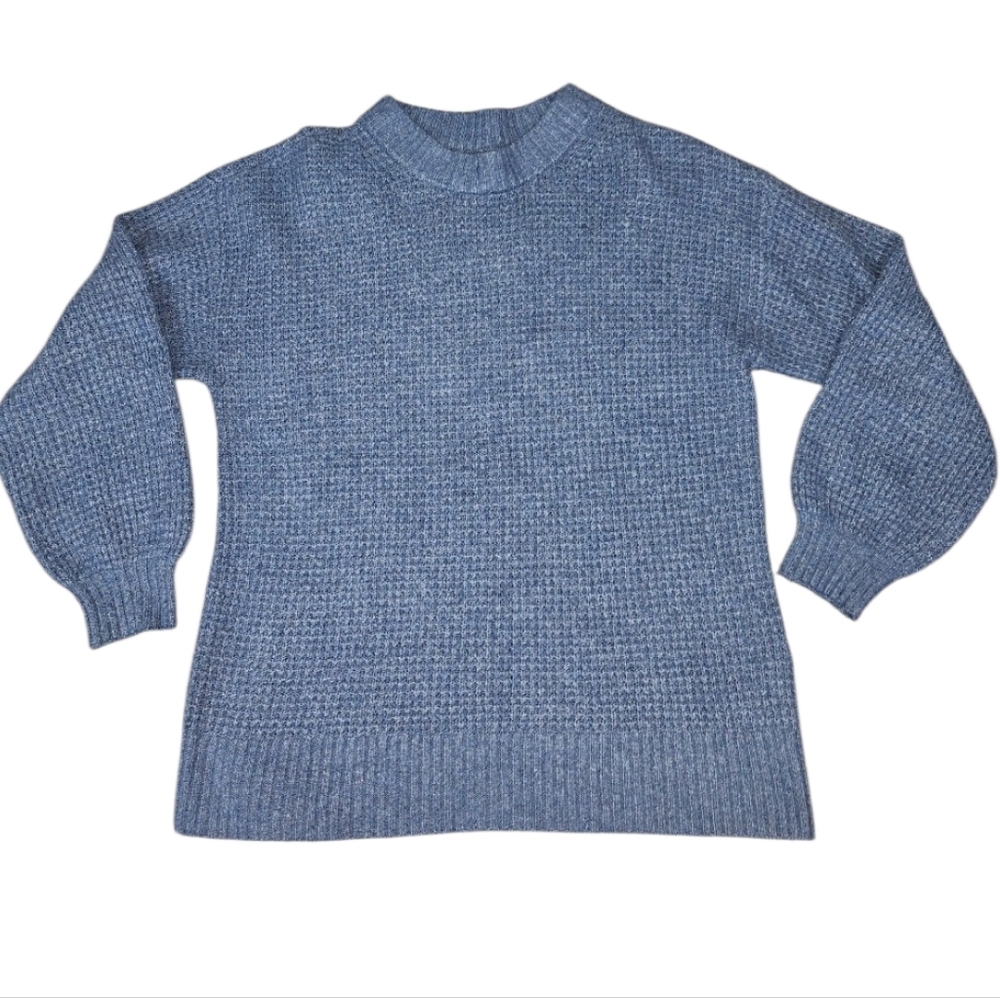 American Eagle Cozy Blue Knit Sweater Women's Oversized Small Pullover